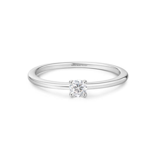  Sunny Sparkler - Rings with zirconia - Silver / Rhodium plated - Zirconia